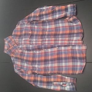 Old Navy Blue & Yellow Button Up Kids XL